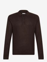 Jack & Jones - Jjkaito Knit Polo Bf - Polo marškinėliai ilgomis rankovėmis - Ruda