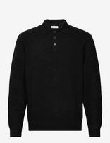 Jack & Jones - Jjspence Knit Polo Ls - Polo marškinėliai ilgomis rankovėmis - Juoda