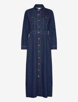 Vero Moda - Vmmolly Ls  Ank Denim Dress - Ilga suknelė - Mėlyna