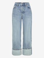 Monki - Peggy Low Rise Loose Baggy Jeans - Platūs džinsai - Mėlyna