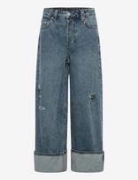 Monki - Peggy Low Rise Loose Baggy Jeans - Platūs džinsai - Mėlyna