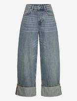 Monki - Peggy Low Rise Loose Baggy Jeans - Platūs džinsai - Mėlyna