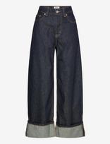 Monki - Peggy Low Rise Loose Baggy Jeans - Platūs džinsai - Mėlyna