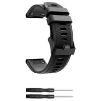 Riff QuickFit 22mm Universal Silicone Strap for Garmin Fenix 5 / 5 Plus / 6 / 6 Plus / 7 / 7 Pro / Epix Gen 2 / Epix Pro 47mm / Approach S60 / S62 / S70 47mm Black