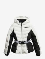 Superdry Sport - Luxe Belted Ski Padded Jacket - Sportinė slidinėjimo striukė - Balta