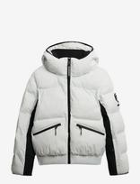 Superdry Sport - Hooded Ski Bomber Jacket - Sportinė slidinėjimo striukė - Balta