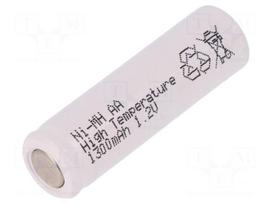 Re-battery: Ni-MH | AA | 1300mAh | 1.2V | Ø14.5x49mm | 1pcs.