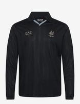 EA7 - Polo Shirt - Sportiniai polo marškinėliai ilgomis rankovėmis - Juoda