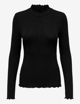 JDY - Jdyfransiska Life L/S Hi-Nck Top Jr Noos - Marškinėliai ilgomis rankovėmis - Juoda