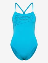 Speedo - Endurance+ Logo Thin Strap One Piece - Sportinis maudymosi kostiumėlis - Mėlyna