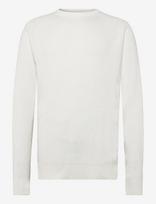 Lindbergh - Ribbed L/S O-Neck Knitribbed L/S O-Neck Knit - Apvalios apykaklės megztinis - Balta