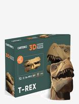 Cartonic - Cartonic 3D Puzzle T-Rex - Medinė figūrėlė - Ruda