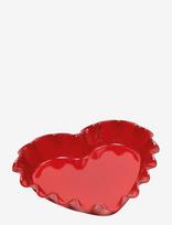 Emile Henry - Ruffled Heart Dish - Pyragams - Raudona