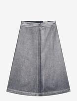 Mads Nørgaard - Metallic Denim Stellar Skirt - Iki kelių ir midi sijonai - Pilka