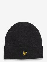 Lyle & Scott - Lambswool Blend Ribbed Beanie - Kepurė - Pilka