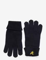 Lyle & Scott - Cotton Merino Gloves - Pirštinės - Tamsiai mėlyna