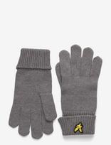 Lyle & Scott - Cotton Merino Gloves - Pirštinės - Pilka