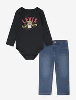 Levi's - Levi's® Bearrito Bodysuit And Jeans 2-Piece Set - Bodžių rinkinys - Juoda