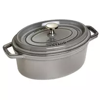 Staub Oval Cast Iron Pot - 2.35 ltr, Graphite
