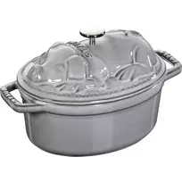 Oval cast iron pot Staub - 1 liter, graphite