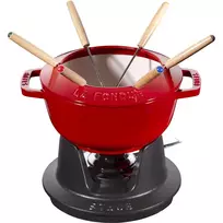 „Staub“ fondiu rinkinys – 18 cm, raudonas