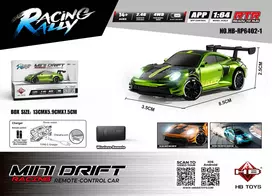 R/C car for MINI Drift 1:64 SmokeRacer Green