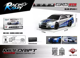 R/C car for MINI Drift 1:64 SmokeRacer Silver