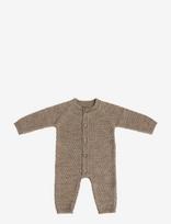 Smallstuff - Jumpsuit, Square Knit, Merino Wool, Nature Melange - Kombinezonas - Smėlio