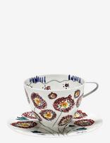 Serax - Cappuccino Cup + Saucer Anemone Milk Mf Set/2 - Kavos puodelis - Marga / raštuota