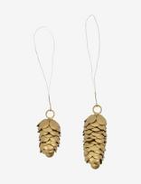 House Doctor - Christmas Ornament, Hdcone, Gold - Kalėdiniai žaisliukai ir eglutės aksesuarai - Aukso