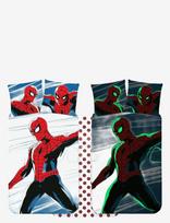 Spider-man - Bed Linen Spiderman 1053 Glow - 100X140 40X45 Cm - Patalynės komplektas - Raudona