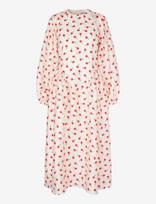 STINE GOYA - Flat Textured Poly, Long Sleeve Voluminous Dress - Iki kelių ir midi suknelės - Balta