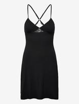 Hunkemöller - Sd Jersey Lace Back Detail - Naktiniai marškiniai - Juoda