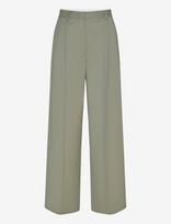 Filippa K - Darcey Wool Trousers - Plačios kelnės - Chaki spalva