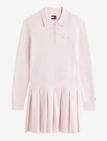 Tommy Jeans - Tjw Script Pleated Sweater Dress - Trumpa suknelė - Rožinė