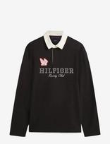 Tommy Hilfiger - Ls Athleisure Rugby Polo - Marškinėliai ilgomis rankovėmis - Juoda