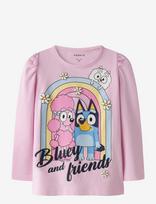 Name It - Nmfjessie Bluey Ls Top Box Noos Sky - Ilgarankoviai marškinėliai - Rožinė