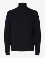 Selected - Slmdane Ls Knit Reg Struc Roll Neck Noos - Golfo kelnės - Juoda