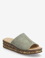 Rieker - Rieker Ladies' Sandals 62905-53 Green - Platforminės basutės - Žalia