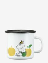 Muurla - Moomin Enamel Mug Joyfull Apples 2,5Dl - Arbatos puodelis - Balta
