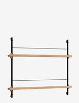 MOEBE - Box Set, Magazine Shelving Ms.65.1, Black Shelves, Stainless Steel Legs (Fsc Mix Credit) - Lentyna