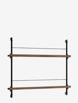 MOEBE - Box Set, Magazine Shelving Ms.65.1, Black Shelves, Stainless Steel Legs (Fsc Mix Credit) - Lentyna - Ruda