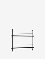 MOEBE - Box Set, Magazine Shelving Ms.65.1, Black Shelves, Stainless Steel Legs (Fsc Mix Credit) - Lentyna - Juoda