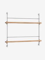 MOEBE - Box Set, Magazine Shelving Ms.65.1, Black Shelves, Stainless Steel Legs (Fsc Mix Credit) - Lentyna - Ruda