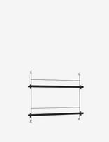 MOEBE - Box Set, Magazine Shelving Ms.65.1, Black Shelves, Stainless Steel Legs (Fsc Mix Credit) - Lentyna - Juoda