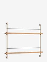MOEBE - Box Set, Magazine Shelving Ms.65.1, Black Shelves, Stainless Steel Legs (Fsc Mix Credit) - Lentyna - Pilka