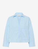 My Essential Wardrobe - Mwsunna Boxy Short Shirt - Marškinėliai ilgomis rankovėmis - Mėlyna