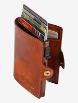 Tony Perotti - Furbo Carbon Cardholder W/ Banknote Pocket - Kortelių dėklas - Ruda