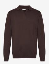 Lindbergh - Splitneck Recycled Yarn Knit - Polo marškinėliai ilgomis rankovėmis - Ruda