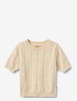 Wheat - Knit Top S/S Malvina - Megztinis - Smėlio
